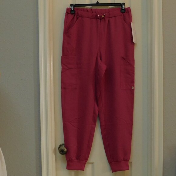 RBX Women's Scrubs Pants Jogger Style Pullon Fuchsia Medium - Picture 1 of 5